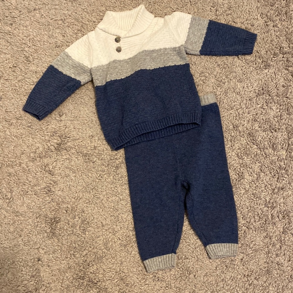 Baby Boy Sweater Outfit 💙